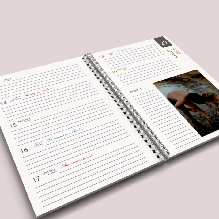 Agenda photo personnalisé