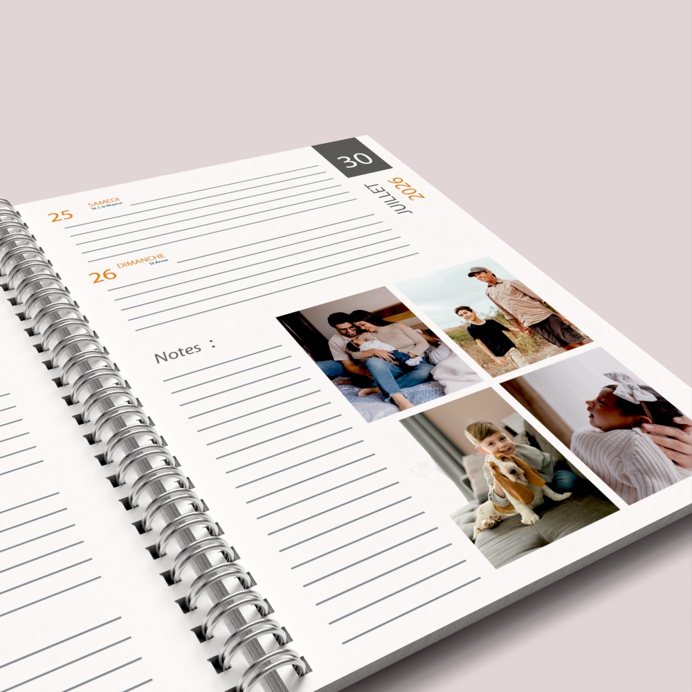 Agenda photo personnalisé