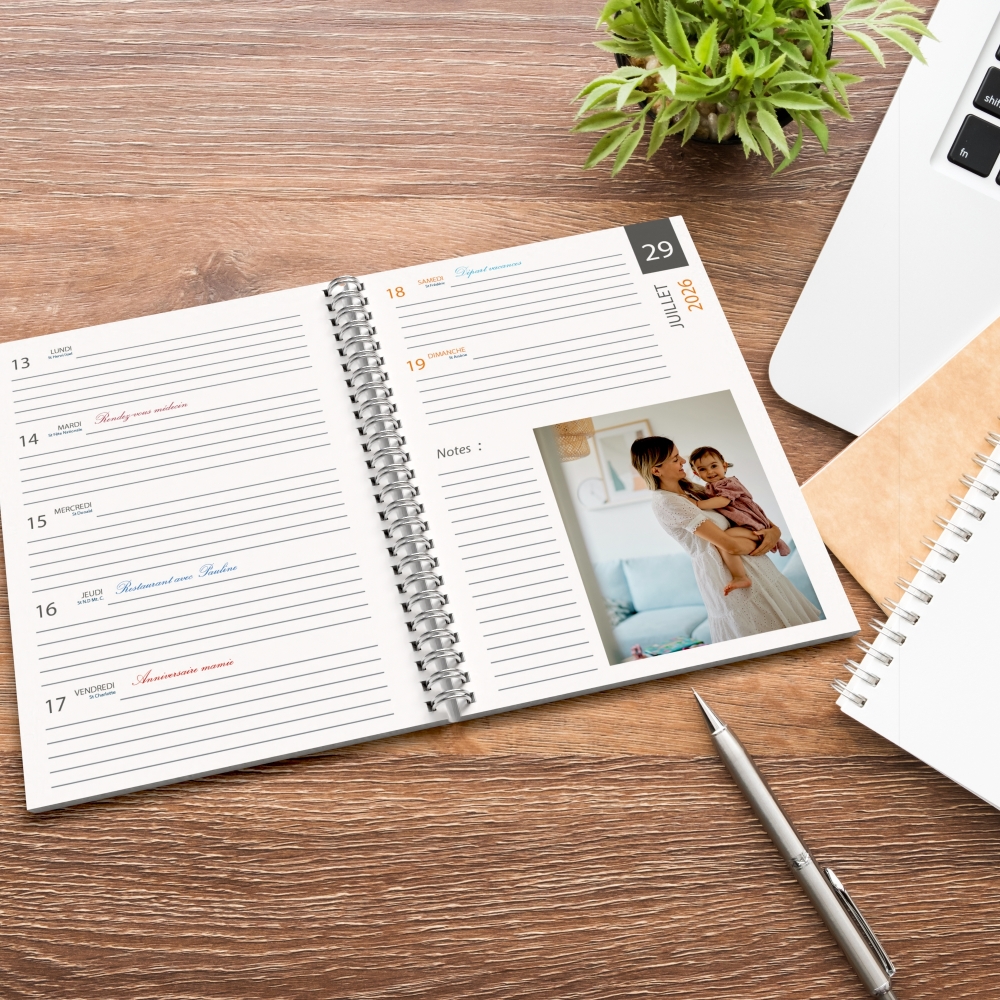 Agenda photo personnalisé