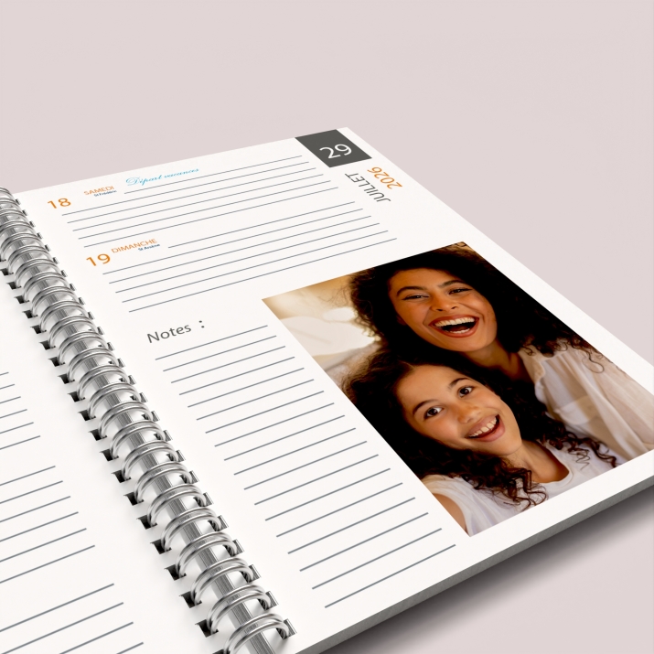 Agenda photo personnalisé