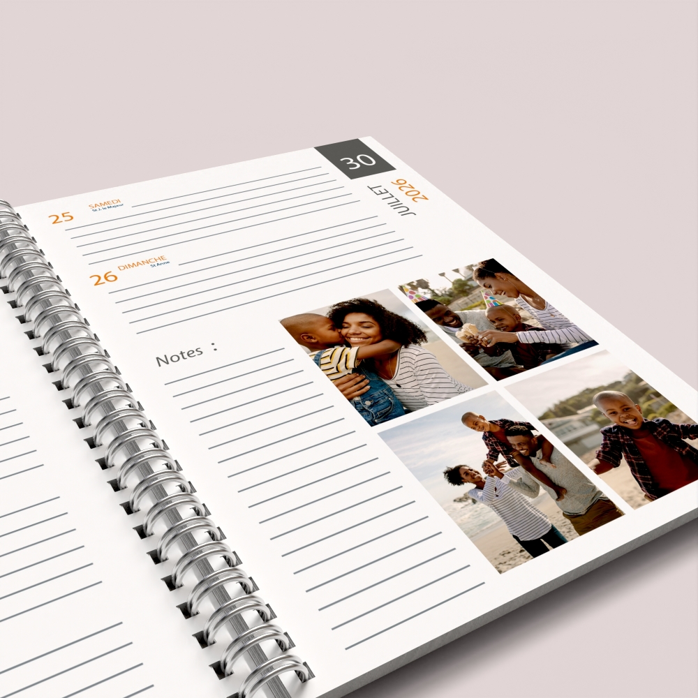 Agenda photo personnalisé