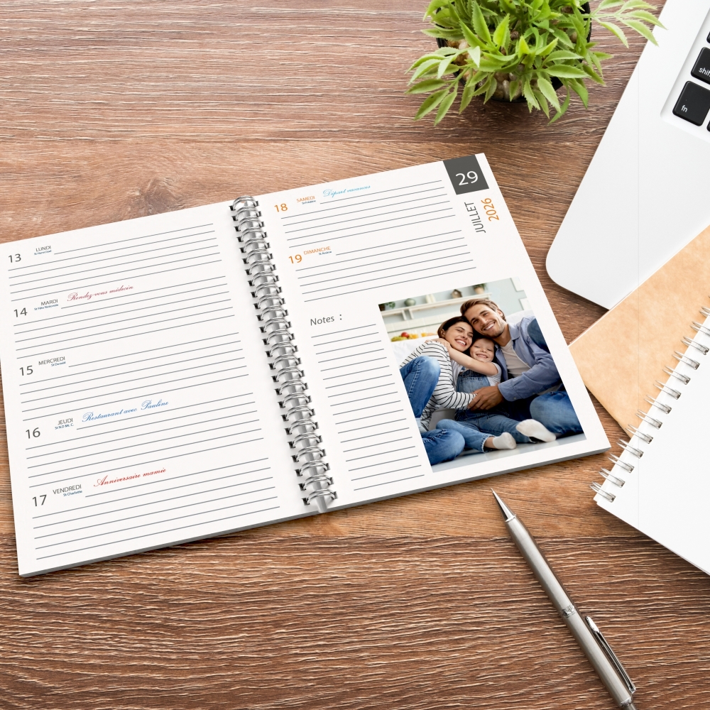 Agenda photo personnalisé