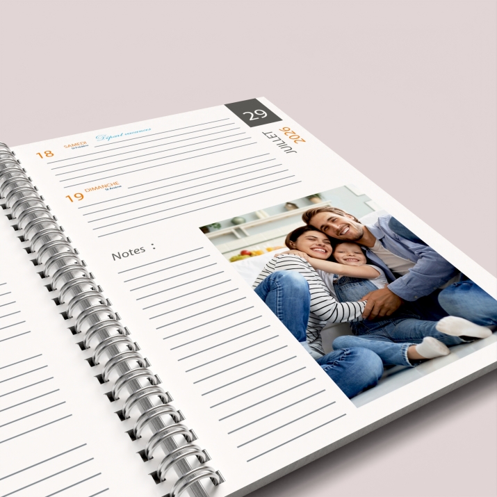 Agenda photo personnalisé