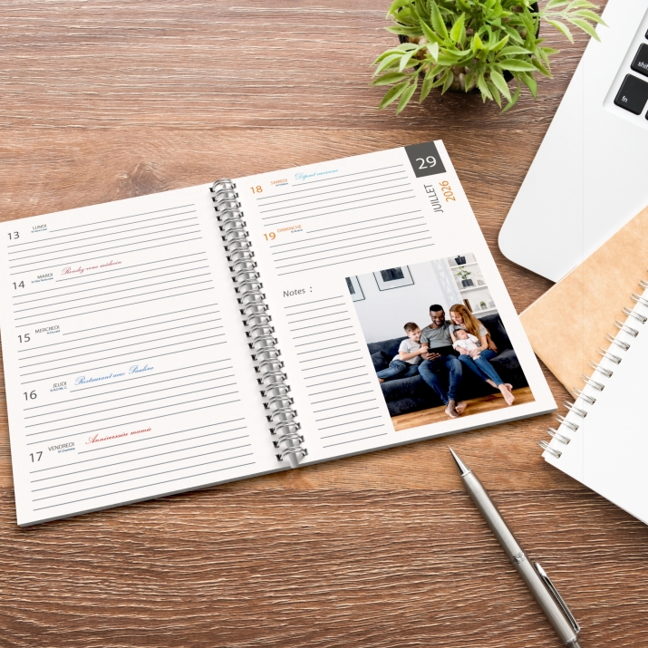 Agenda photo personnalisé