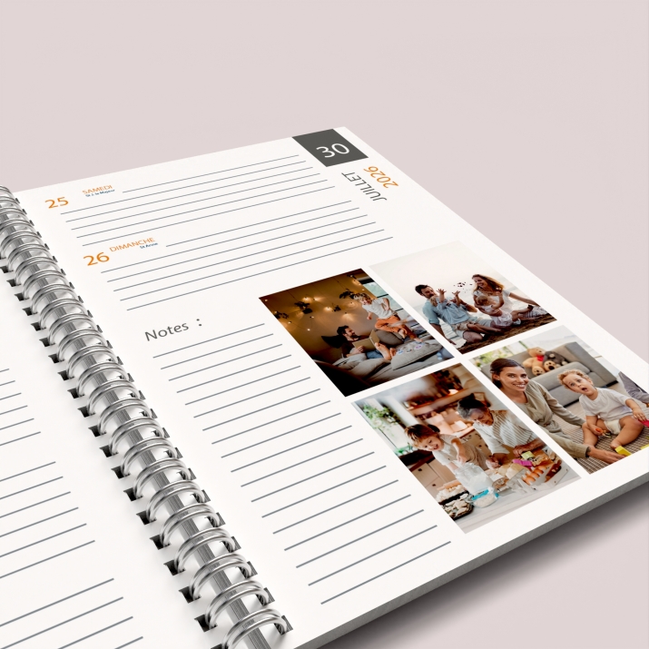 Agenda photo personnalisé
