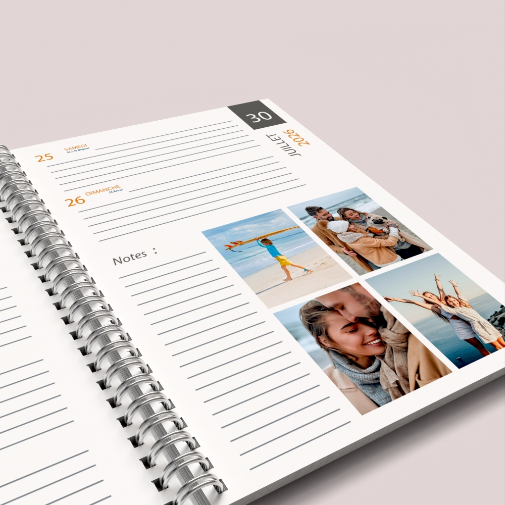 Agenda photo personnalisé