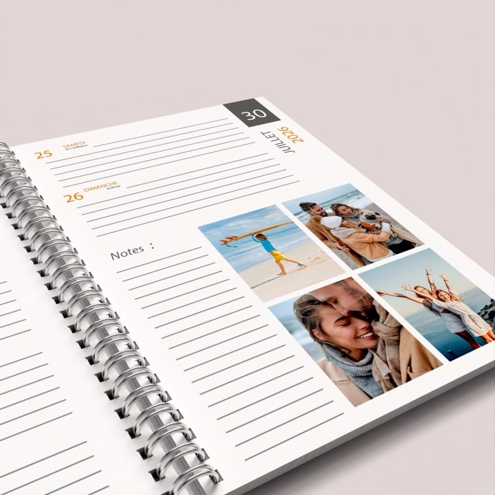 Agenda photo personnalisé