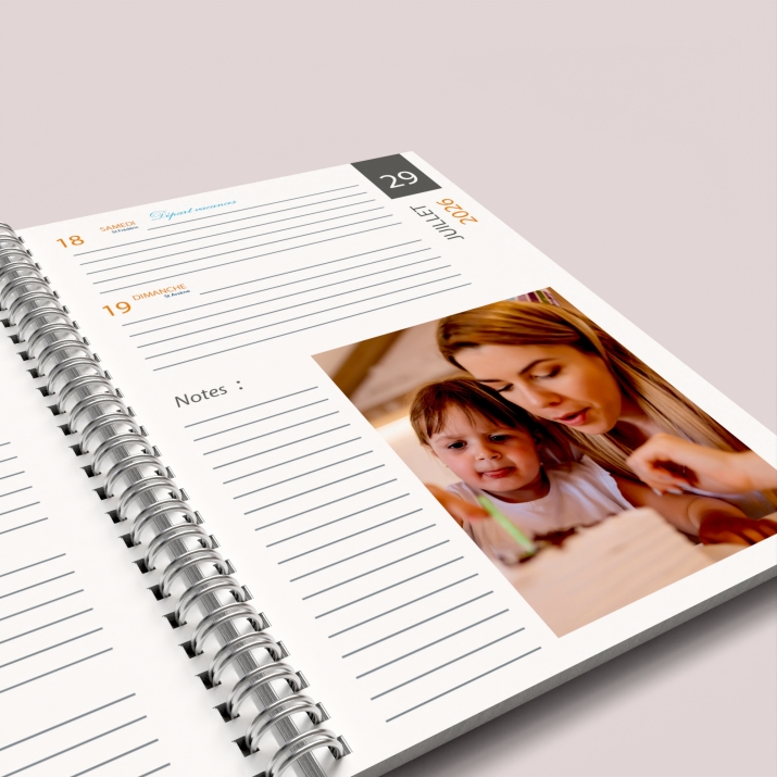 Agenda photo personnalisé