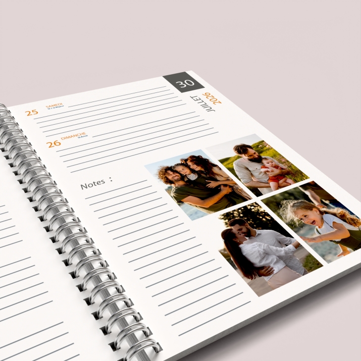 Agenda photo personnalisé