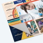 Calendrier sous main - 25 feuillets collés sur le haut