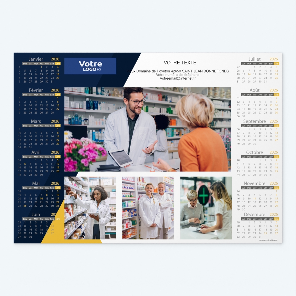 Calendrier sous main