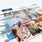Calendrier sous main - Nombre de photos, logos et texte illimité