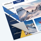 Calendrier sous main - 25 feuillets collés sur le haut