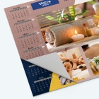 Calendrier sous main - 25 feuillets collés sur le haut