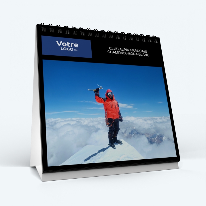 Calendrier de bureau CARRE - Nombre de photos, logos et texte illimité
