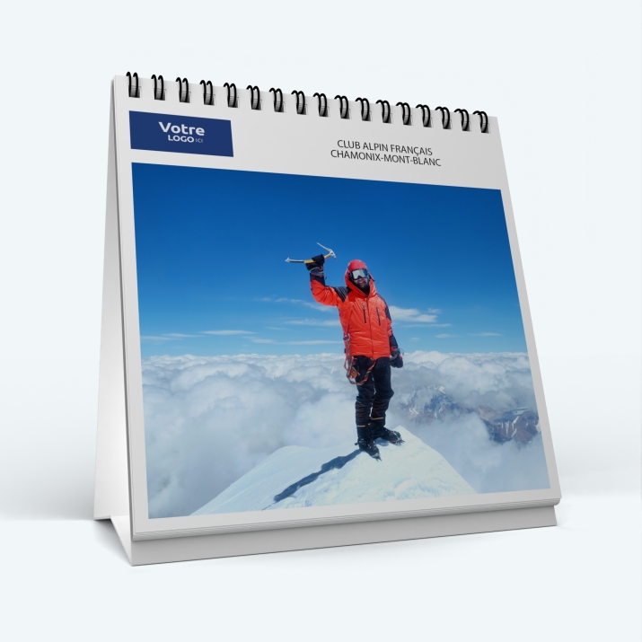 Calendrier de bureau CARRE - Nombre de photos, logos et texte illimité