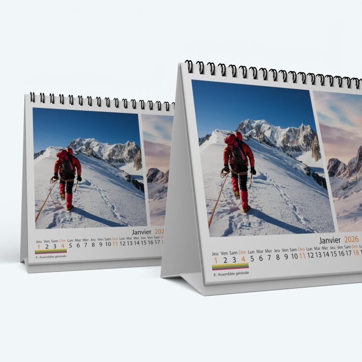 Calendrier de bureau MAXI PANO - Minimum de commande : 25 exemplaires
