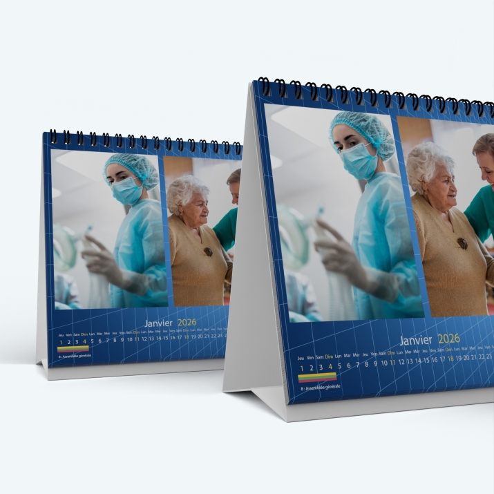 Calendrier de bureau CARRE - Minimum de commande : 25 exemplaires