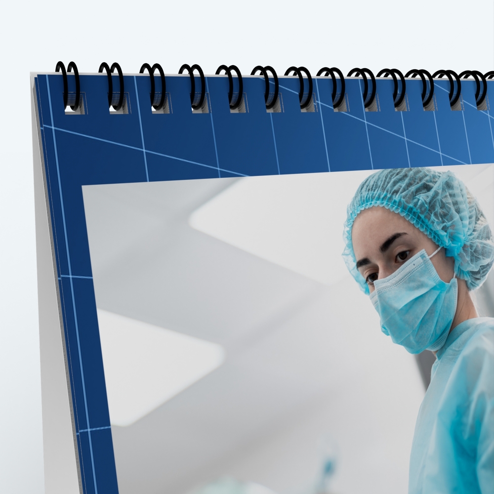Calendrier de bureau PANO - Reliure spirale de qualité
