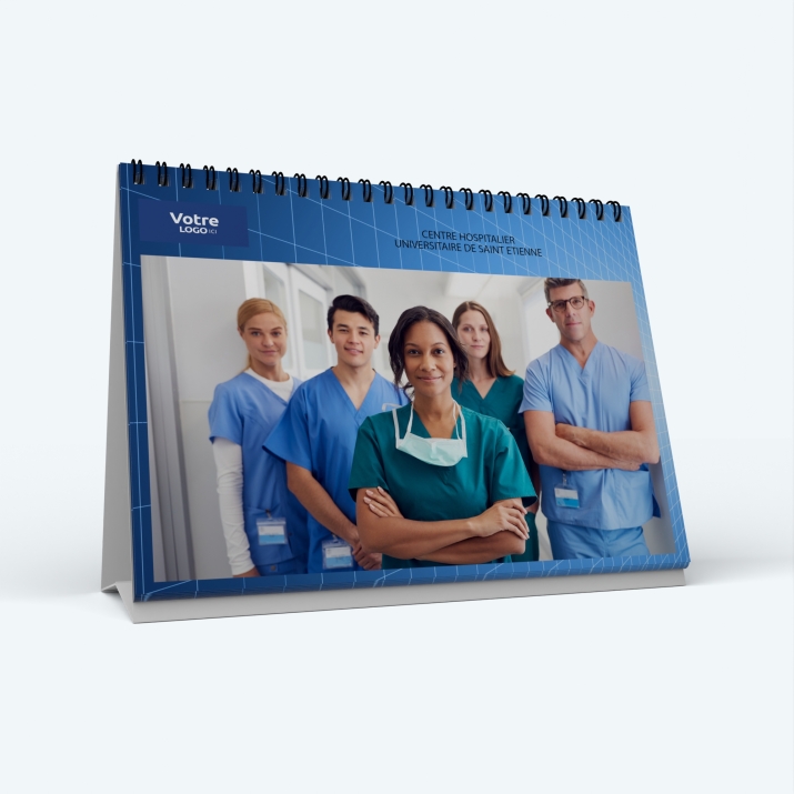 Calendrier de bureau MAXI PANO - Nombre de photos, logos et texte illimité