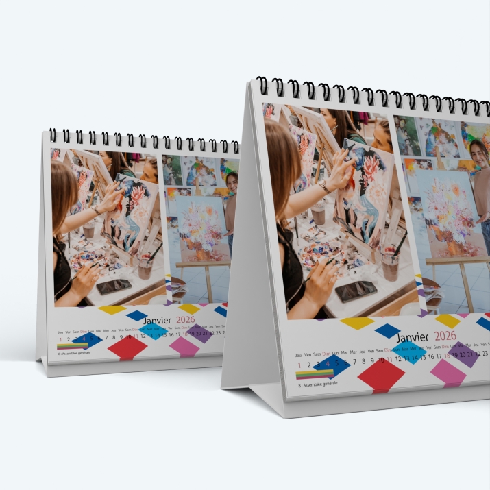 Calendrier de bureau CARRE - Minimum de commande : 25 exemplaires