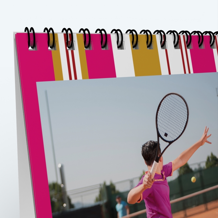 Calendrier de bureau PANO - Reliure spirale de qualité