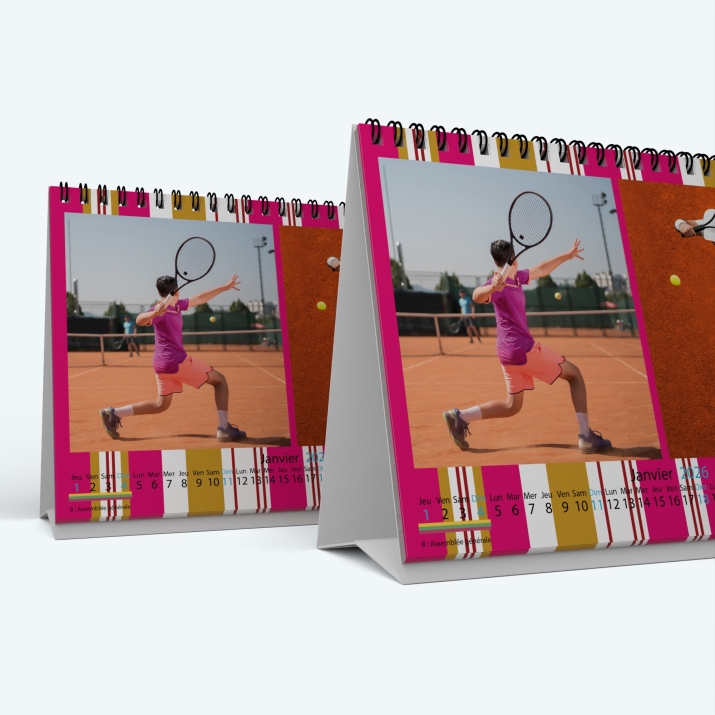 Calendrier de bureau MAXI PANO - Minimum de commande : 25 exemplaires