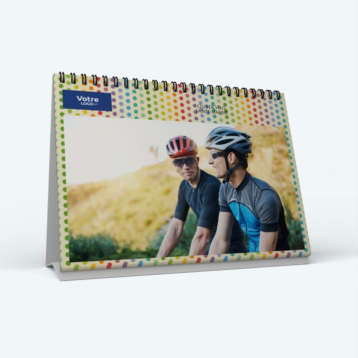 Calendrier de bureau MAXI PANO - Nombre de photos, logos et texte illimité