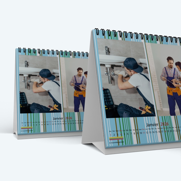 Calendrier de bureau CARRE - Minimum de commande : 25 exemplaires