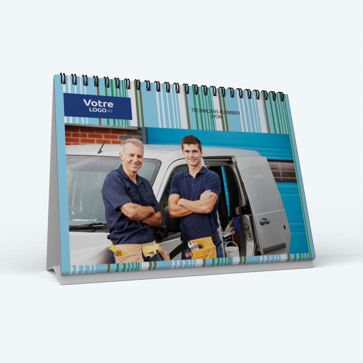 Calendrier de bureau PANO - Nombre de photos, logos et texte illimité