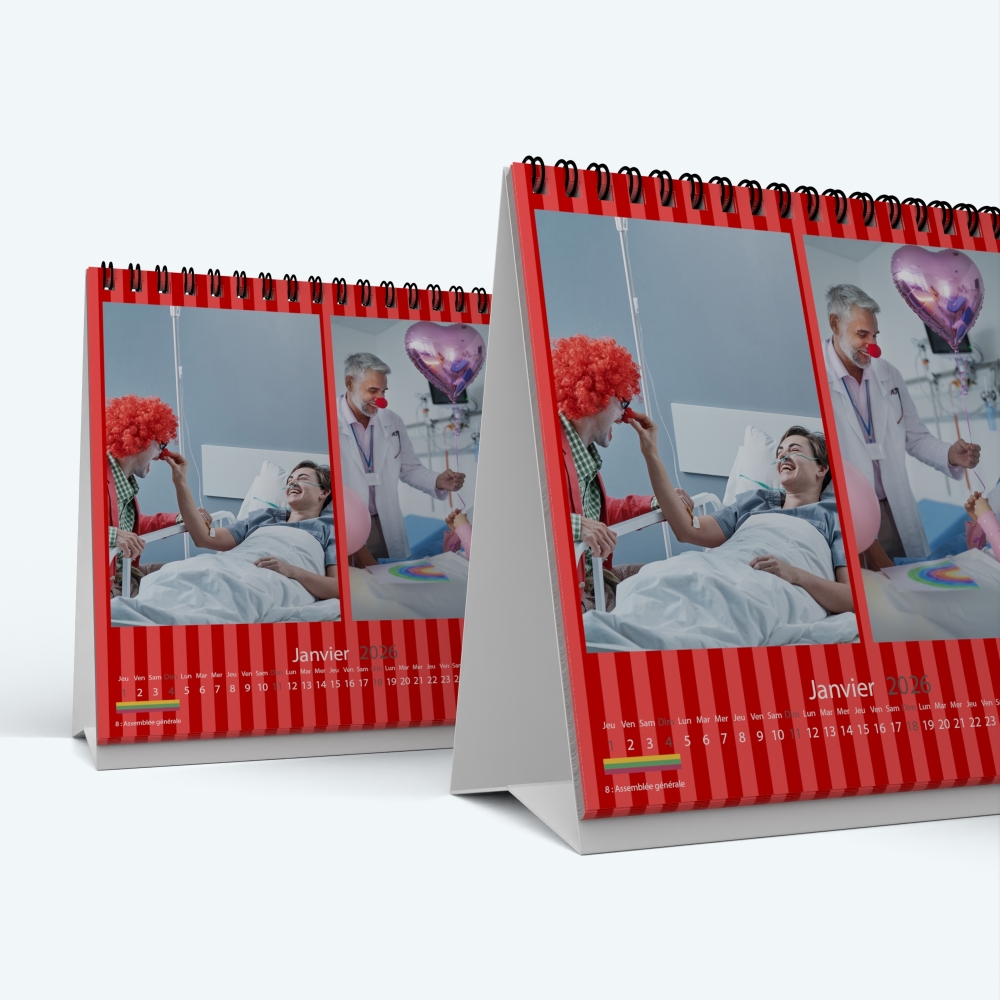 Calendrier de bureau CARRE - Minimum de commande : 25 exemplaires