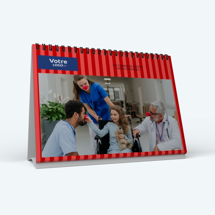 Calendrier de bureau PANO - Nombre de photos, logos et texte illimité