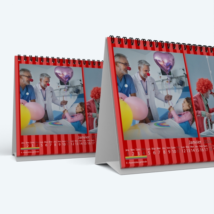 Calendrier de bureau MAXI PANO - Minimum de commande : 25 exemplaires