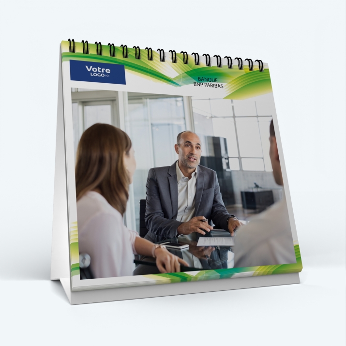 Calendrier de bureau CARRE - Nombre de photos, logos et texte illimité