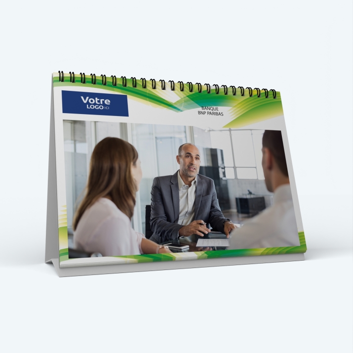 Calendrier de bureau PANO - Nombre de photos, logos et texte illimité