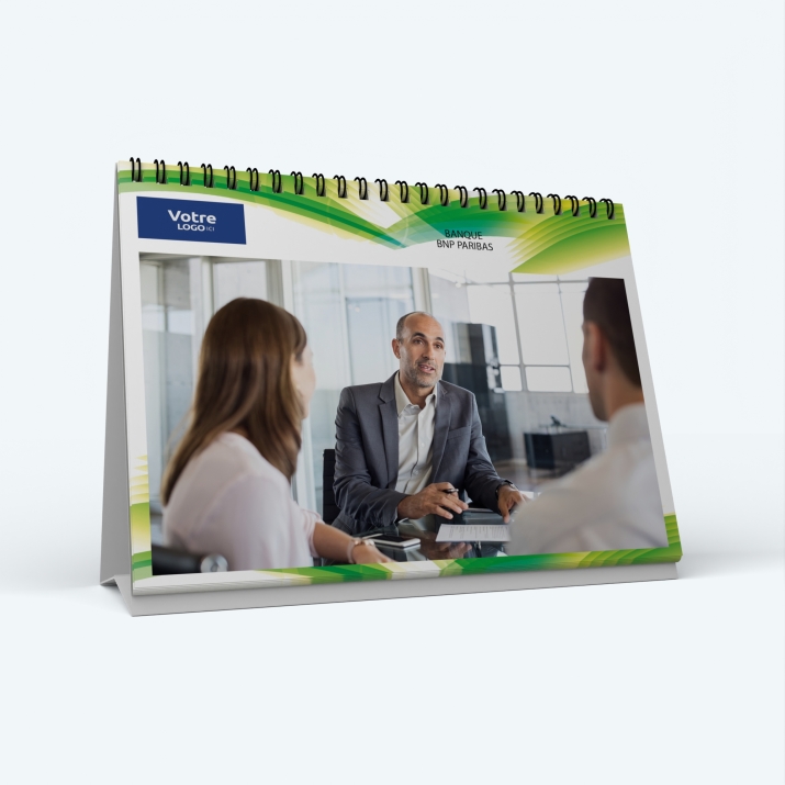 Calendrier de bureau MAXI PANO - Nombre de photos, logos et texte illimité