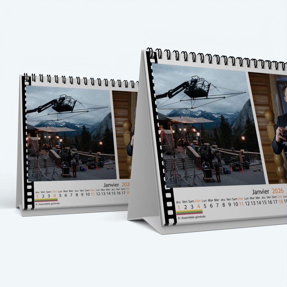 Calendrier de bureau MAXI PANO - Minimum de commande : 25 exemplaires