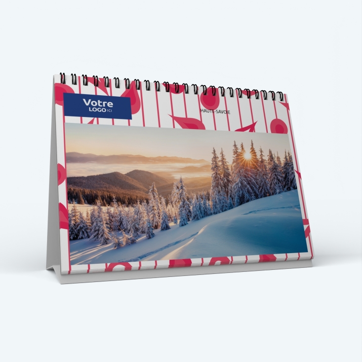 Calendrier de bureau PANO - Nombre de photos, logos et texte illimité