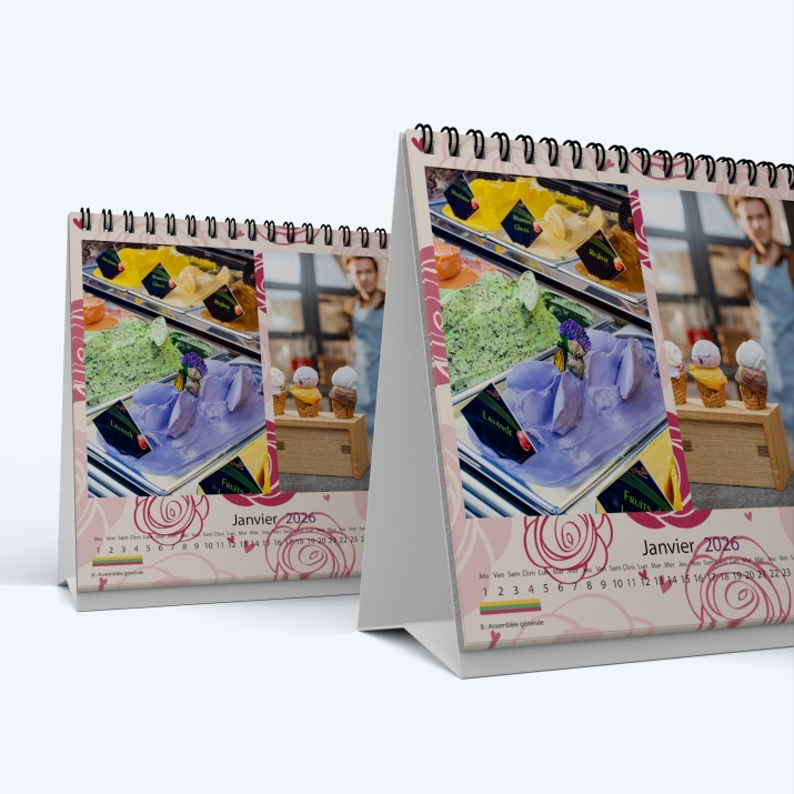 Calendrier de bureau CARRE - Minimum de commande : 25 exemplaires