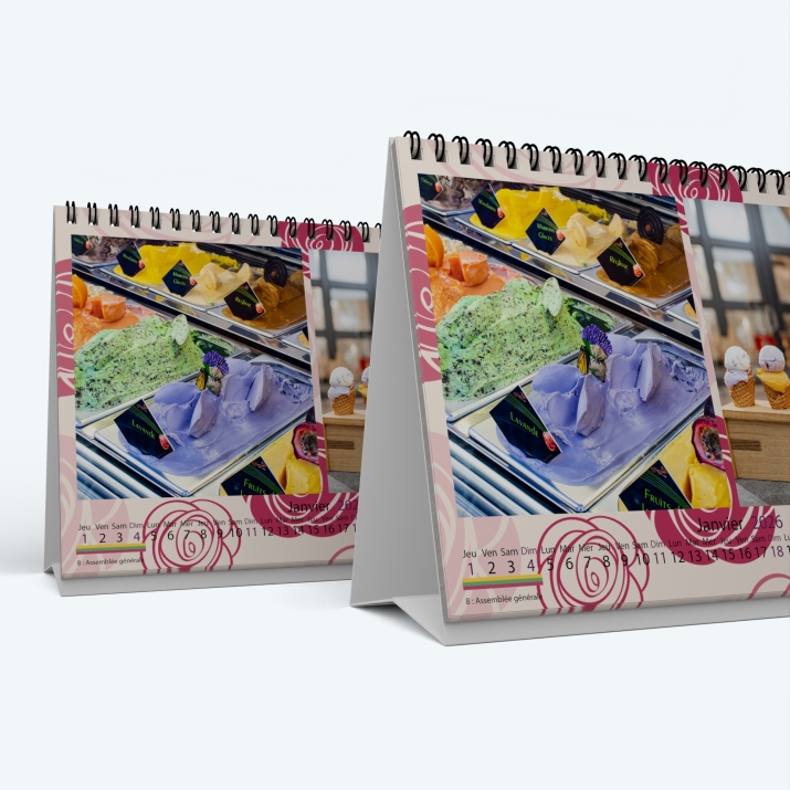 Calendrier de bureau MAXI PANO - Minimum de commande : 25 exemplaires