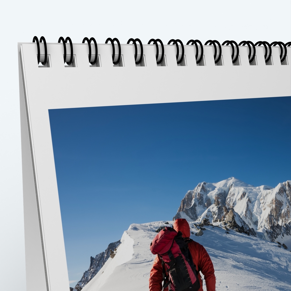 Calendrier de bureau PANO - Reliure spirale de qualité