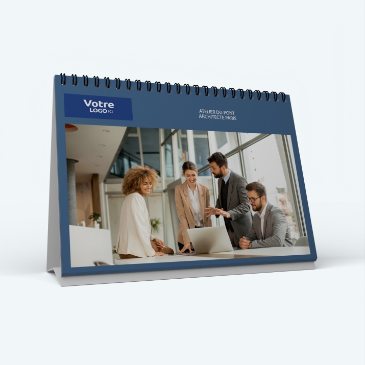 Calendrier de bureau PANO - Nombre de photos, logos et texte illimité