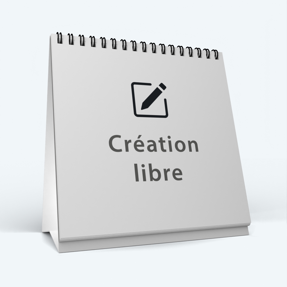 Calendrier de bureau CARRE - Nombre de photos, logos et texte illimité