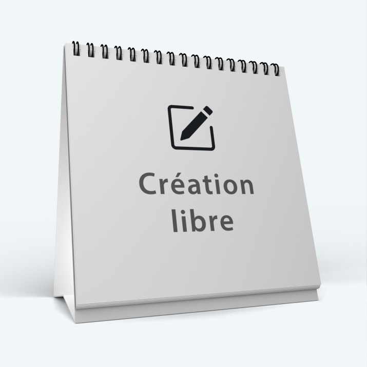 Calendrier de bureau CARRE - Nombre de photos, logos et texte illimité