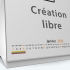 Calendrier de bureau CARRE - Grille calendaire personnalisable