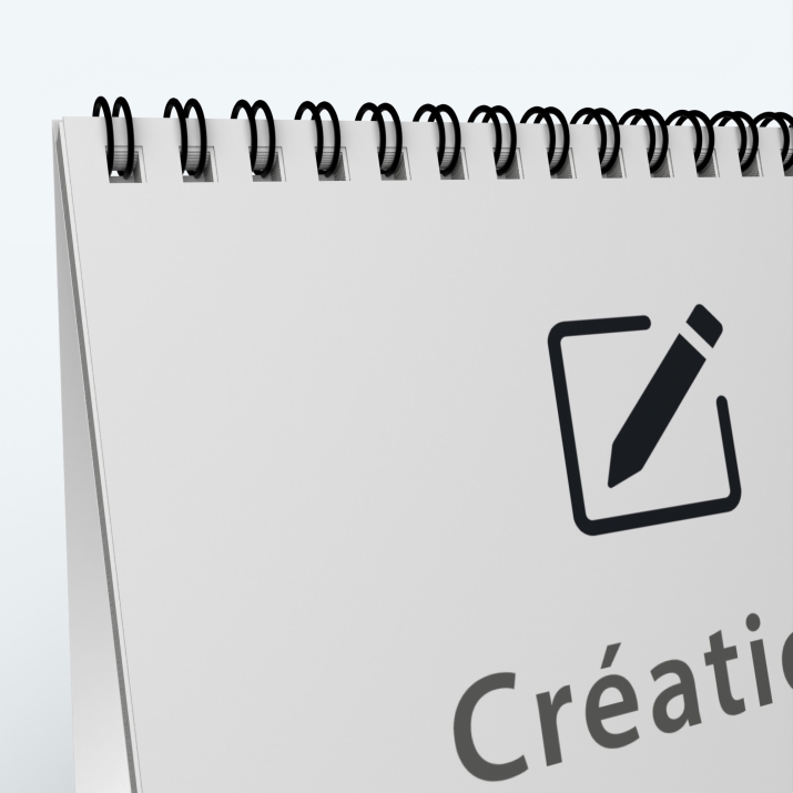 Calendrier de bureau CARRE - Reliure spirale de qualité