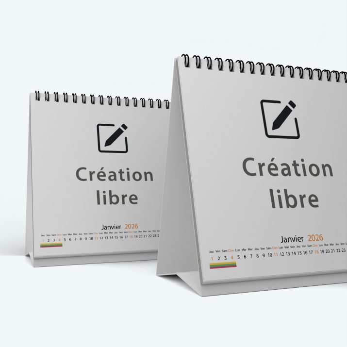 Calendrier de bureau CARRE - Minimum de commande : 25 exemplaires