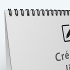Calendrier de bureau MAXI PANO - Reliure spirale de qualité