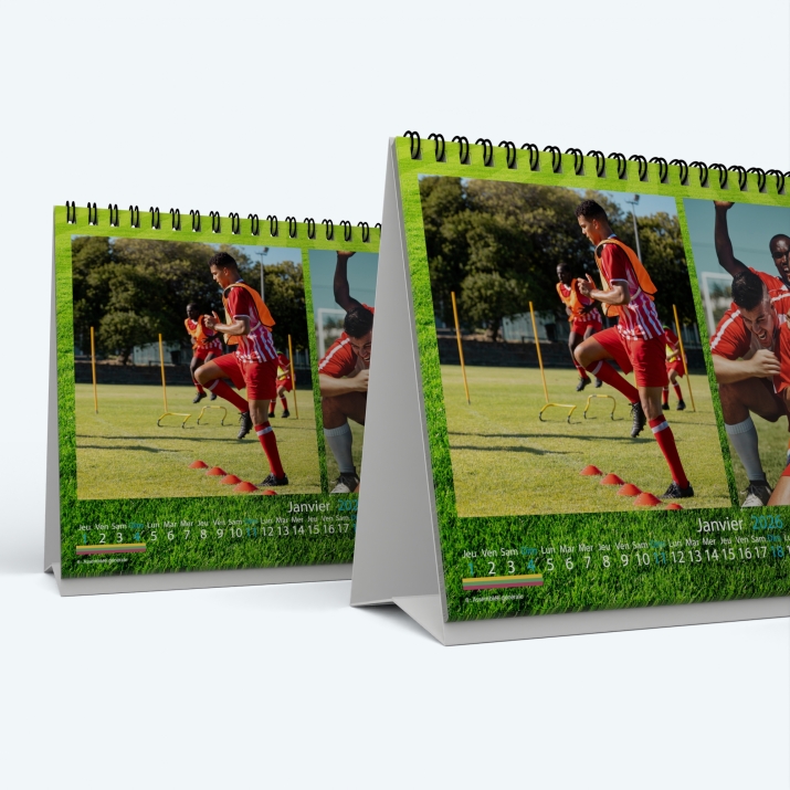 Calendrier de bureau MAXI PANO - Minimum de commande : 25 exemplaires