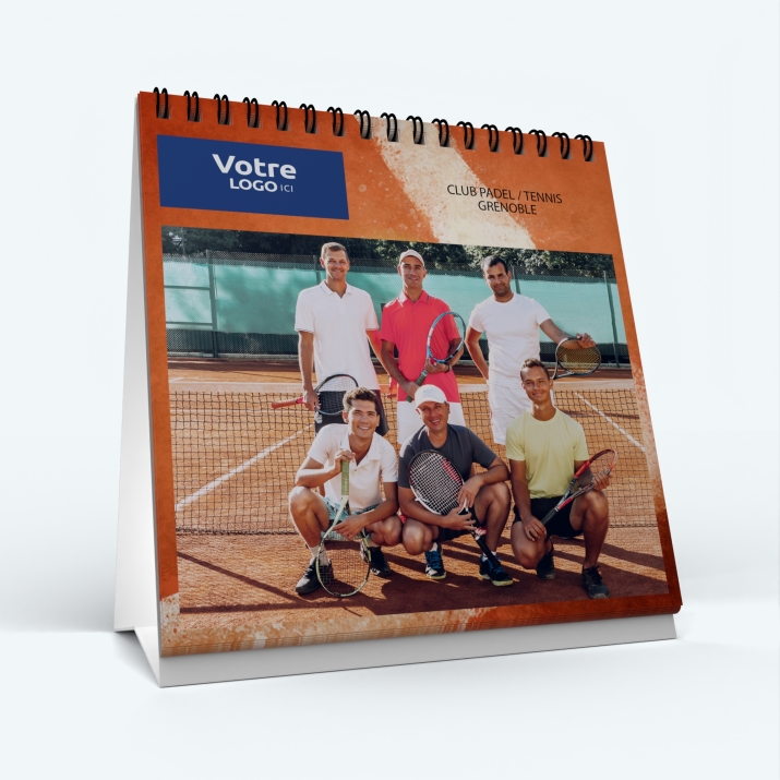 Calendrier de bureau CARRE - Nombre de photos, logos et texte illimité